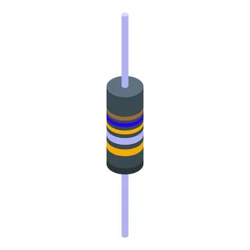 Polyester capacitor icon, isometric style Stock Illustration