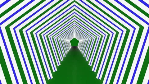 Polyester White Blue Neon Tube Tunnel with Abstract Futuristic Depth Green 4K Stock Footage 346181721