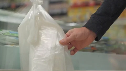 Polyethylene bag Stock Footage 86269001