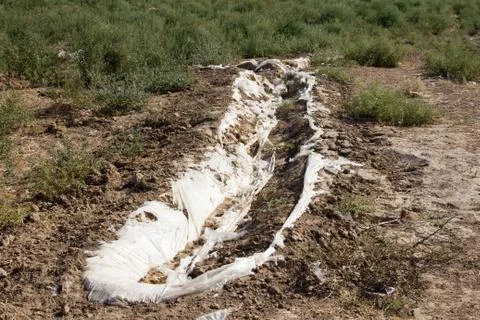 Polyethylene as garbage Stock Photos