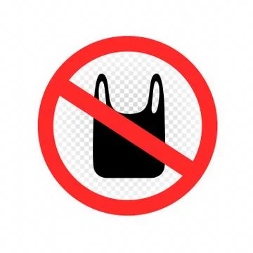 Polyethylene packaging is prohibited Stock Illustration