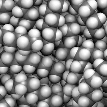 Polyethylene (pe, polythene, polyethene) plastic, chemical structure - detail Stock Illustration