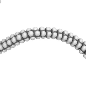Polyethylene (pe, polythene, polyethene) plastic, chemical structure - linear Stock Illustration