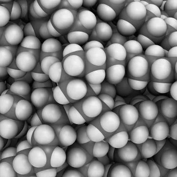 Polyethylene (pe, polythene, polyethene) plastic, chemical structure - detail Stock Illustration