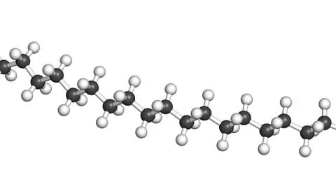 Polyethylene (pe, polythene, polyethene) plastic, chemical structure - linear Stock Illustration