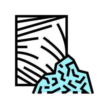 Polyethylene plastic color icon vector illustration Stock Illustration