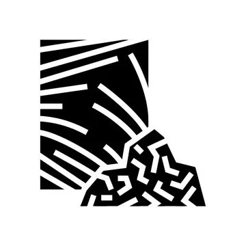 Polyethylene plastic glyph icon vector illustration Illustrazione stock