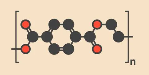 Polyethylene polymer molecule Stock Illustration