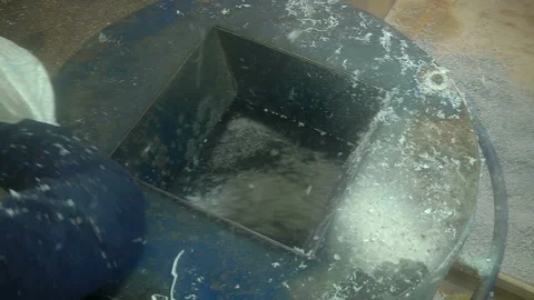 Polyethylene recycling process for secondary use Stock Footage 104996300