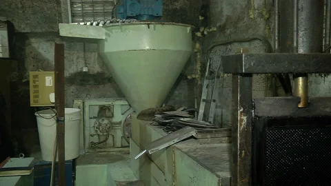 Polyethylene recycling process for secondary use Stock Footage 104996595