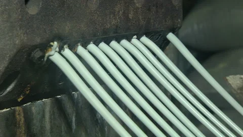 Polyethylene recycling process for secondary use Stock Footage 105132159
