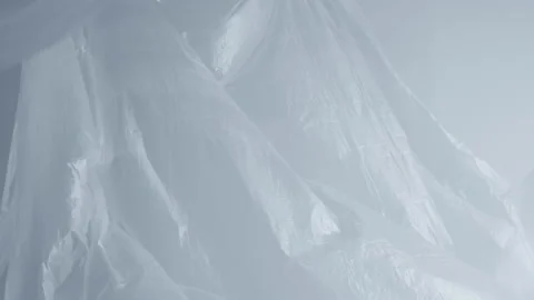 Polyethylene swaying in abstract space Stock Footage 170160734