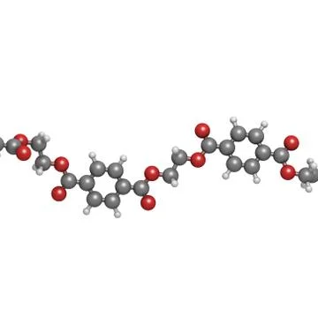 Polyethylene terephthalate (pet, pete) polyester plastic, chemical structure  Stock Illustration