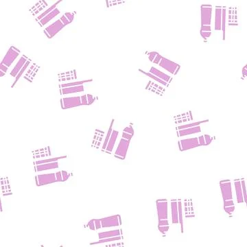 Polyethylene thermoplastic glyph seamless pattern Stock Illustration