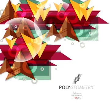 Polygeometric abstract background Illustrazione stock