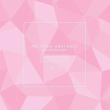 Polygon abstract background modern art design color pink style with space for Stock Illustration