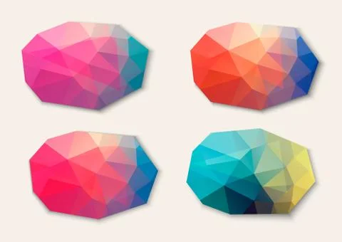 Polygon abstract banners. vector. Stock Illustration