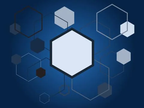 Polygon abstract blue tone color background concept technology network Stock Illustration