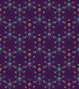 Polygon and  pattern on a seamless spring pattern. 스톡 일러스트