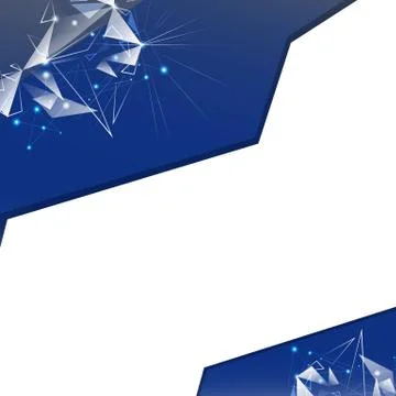 Polygon and triangles geometry, business brochure abstract background Stock Illustration