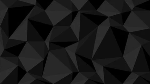 Polygon background. Black crystal mosaic background. Wallpaper Design Vector Stock Illustration