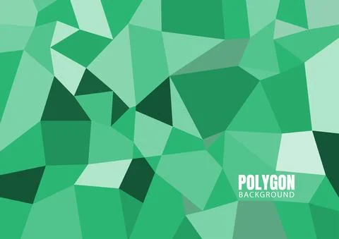 Polygon background with green Wallpaper or banner. Stock Illustration