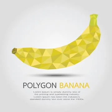Polygon Banana , eps10 vector format Stock Illustration