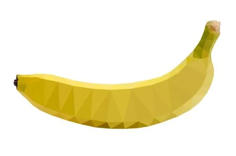 Polygon banana vector Stock Illustration
