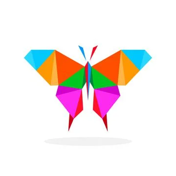 Polygon butterfly art image. vector illustration Illustrazione stock