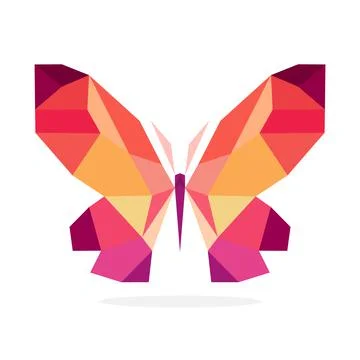 Polygon butterfly art image. vector illustration Stock Illustration