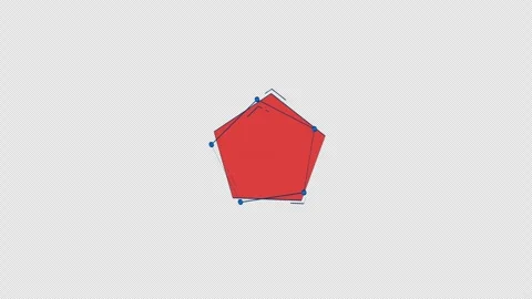 Polygon chart with connected data points 2D object doodle animation Stock Footage 314491149