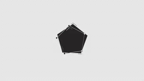 Polygon chart with connected data points outline 2D object doodle animation Stock Footage 314715750