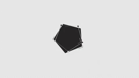 Polygon chart with connected data points outline hand drawn 2D object animation Stock Footage 315160466