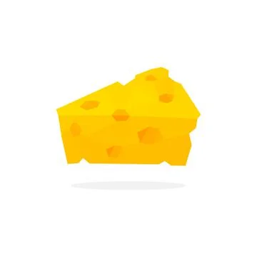 Polygon cheese image. vector illustration イラスト素材