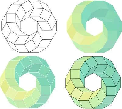 Polygon circle Stock Illustration