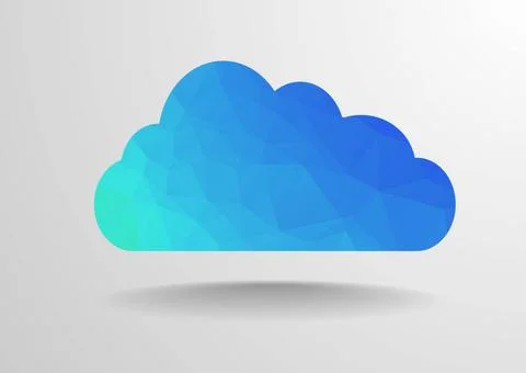 Polygon cloud minimalistic illustration of polygon cloud, eps10 vector Cop... Stock Photos