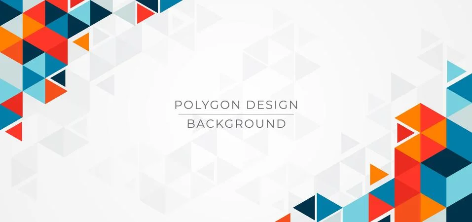 Polygon colorful design triangle shape pattern with space for content Illustrazione stock