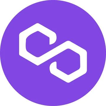 Polygon Cryptocurrency logo vector icon. . Crypto currency coin money symbols Stock Illustration