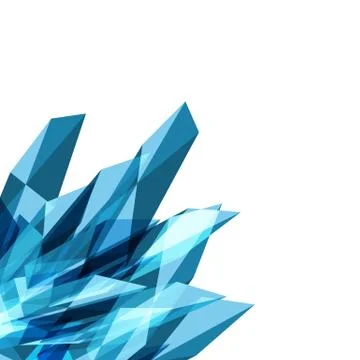 Polygon, crystal of mineral triangles creative concept abstract background Illustrazione stock