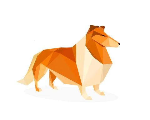 Polygon dog image. vector illustration Stock Illustration