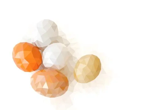 Polygon egg stone Illustrazione stock