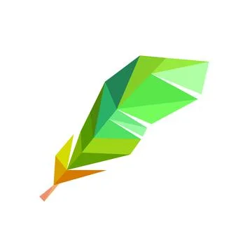 Polygon feather art image. vector illustration 스톡 일러스트