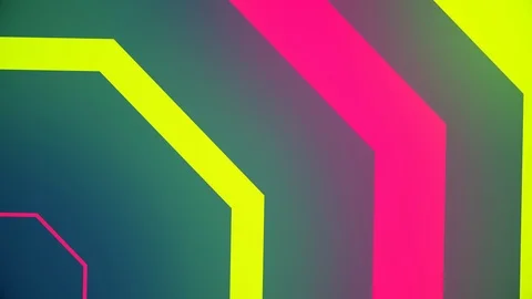 Polygon figures move towards the camera creating a tunnel effect Stock Footage 123380866