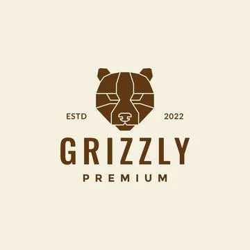 Polygon head bear grizzly logo design vector graphic symbol icon illustrati.. Stock Illustration