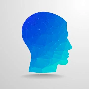 Polygon head Illustrazione stock