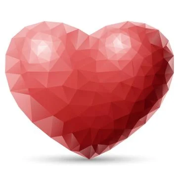 Polygon heart Stock Illustration