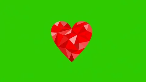 Polygon heartbeat animation Stock Footage 122904566