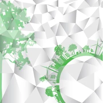 Polygon idea ecology concept Stock Illustration