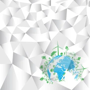 Polygon idea ecology concept Stock Illustration