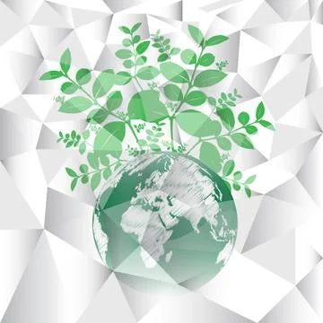 Polygon idea ecology concept Stock Illustration